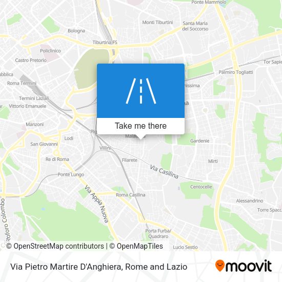 Via Pietro Martire D'Anghiera map