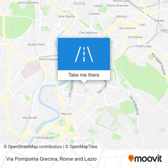 Via Pomponia Grecina map