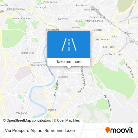Via Prospero Alpino map