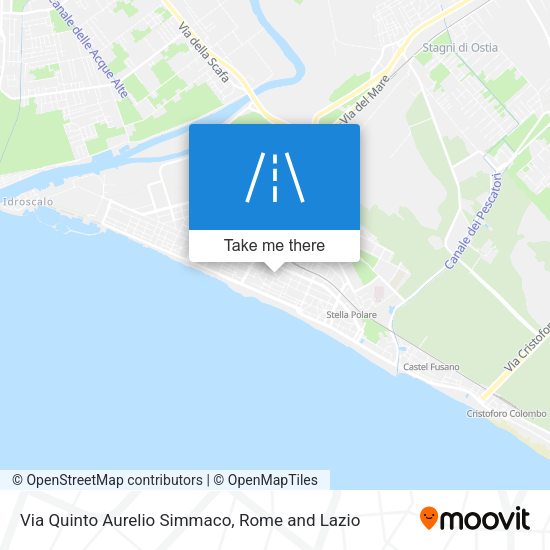 Via Quinto Aurelio Simmaco map