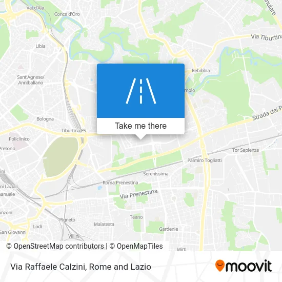 Via Raffaele Calzini map