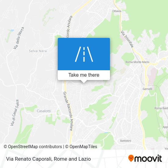 Via Renato Caporali map
