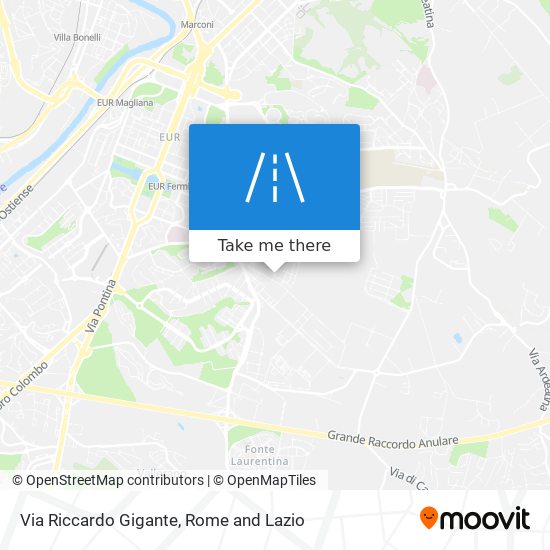 Via Riccardo Gigante map