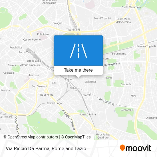 Riccio Da Parma Street map