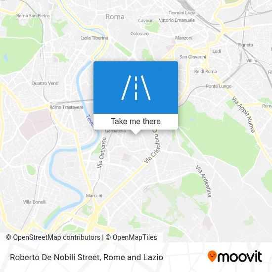 Roberto De Nobili Street map