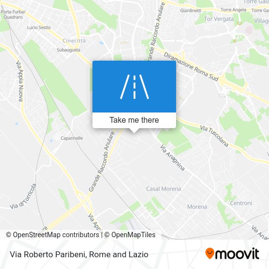 Via Roberto Paribeni map