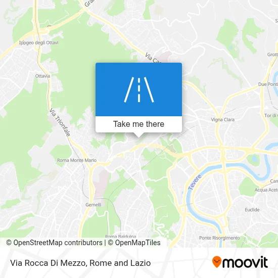 Rocca Di Mezzo Street map
