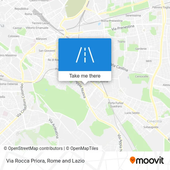 Via Rocca Priora map