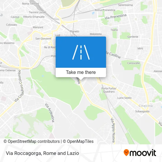 Roccagorga Street map