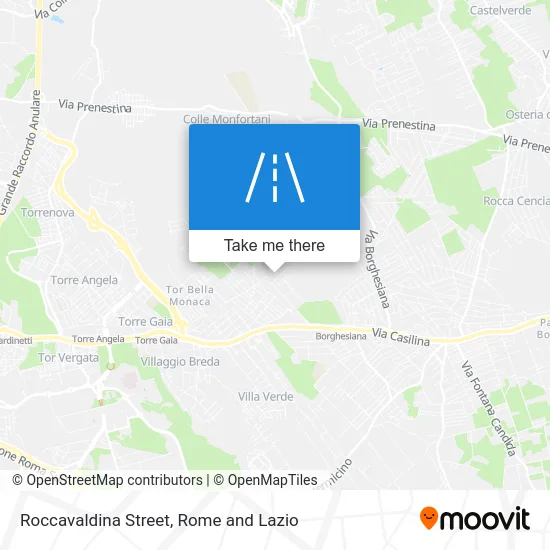 Roccavaldina Street map