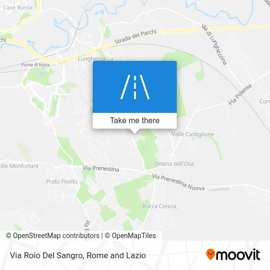 Roio Del Sangro Street map