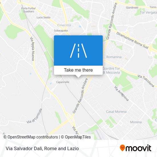 Via Salvador Dalì map