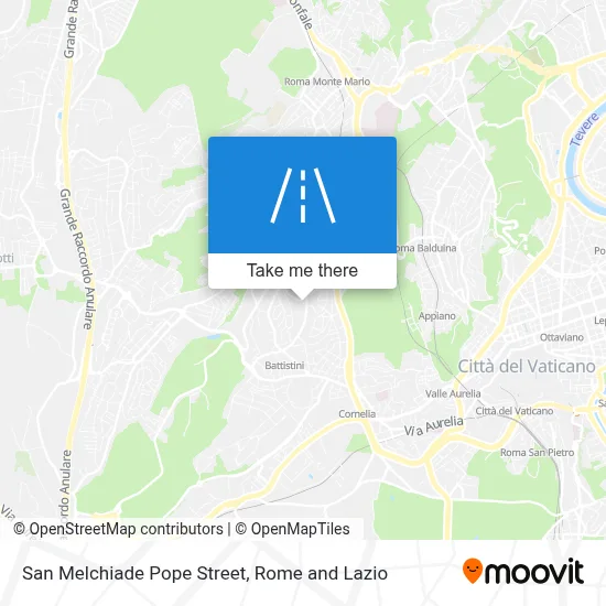 San Melchiade Pope Street map