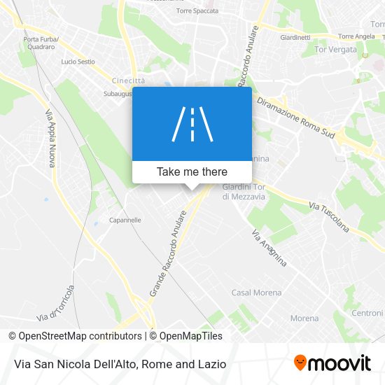 Via San Nicola Dell'Alto map