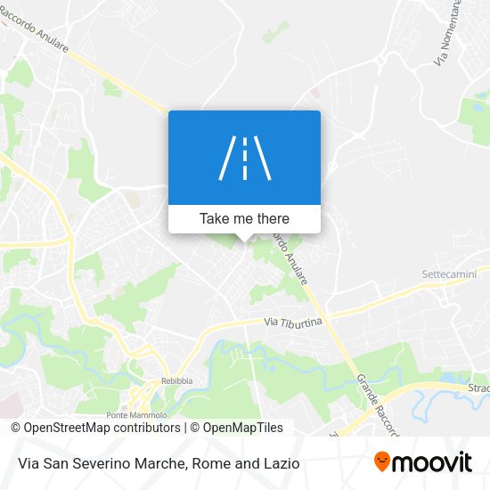 Via San Severino Marche map