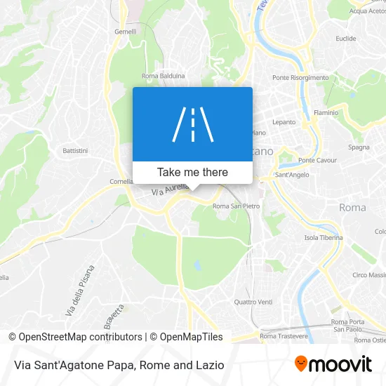 Sant'Agatone Papa Street map