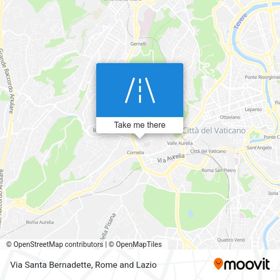 Via Santa Bernadette map