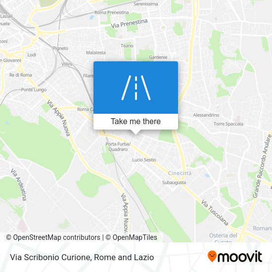 Via Scribonio Curione map