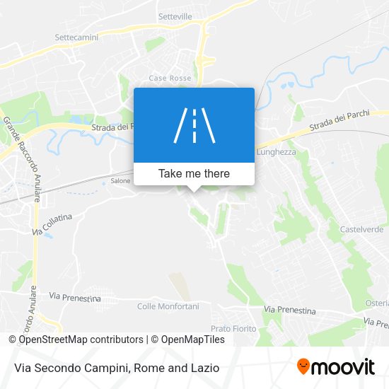 Via Secondo Campini map