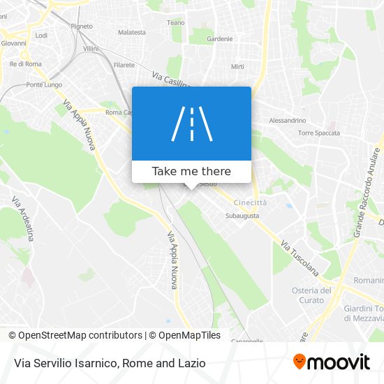 Via Servilio Isarnico map