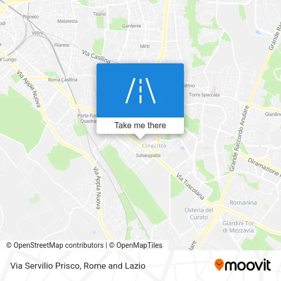Via Servilio Prisco map