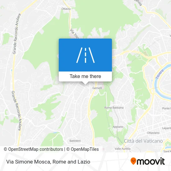 Via Simone Mosca map