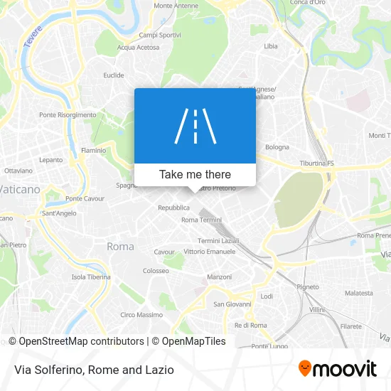 Via Solferino map