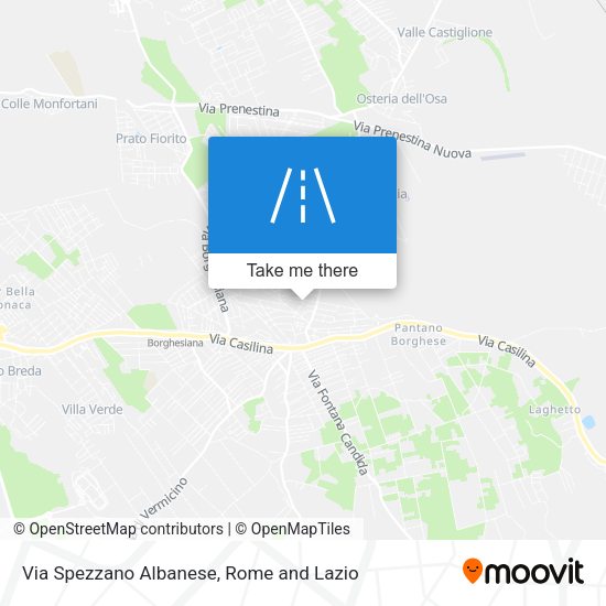 Via Spezzano Albanese map