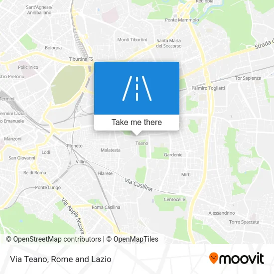 Via Teano map
