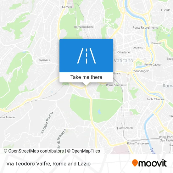 Via Teodoro Valfrè map