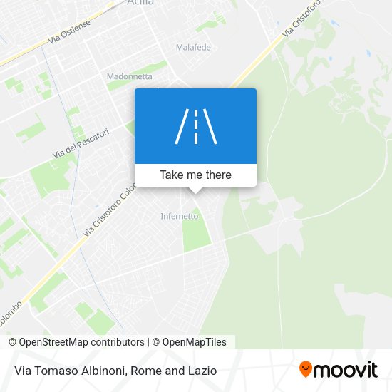 Via Tomaso Albinoni map