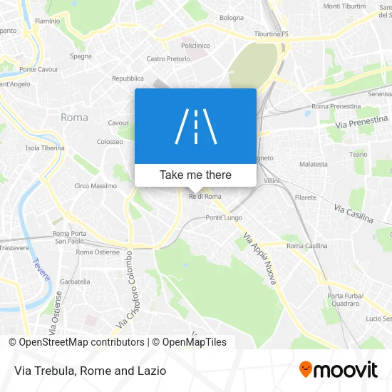 Via Trebula map