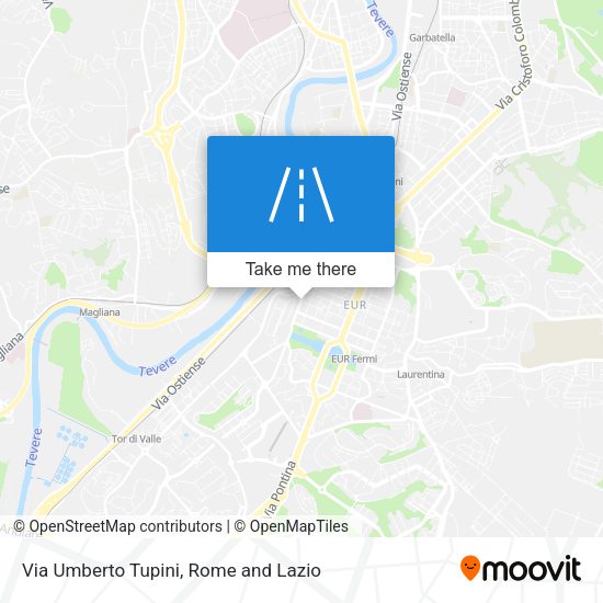 Via Umberto Tupini map
