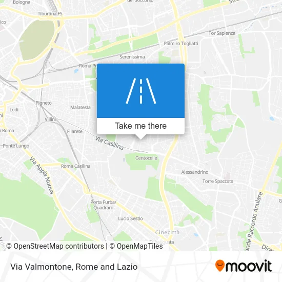 Valmontone Street map