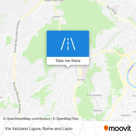 Via Vezzano Ligure map