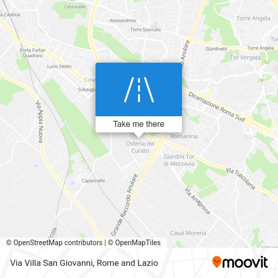 Via Villa San Giovanni map