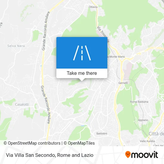 Villa San Secondo Street map