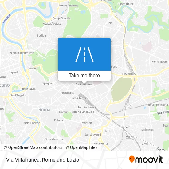 Villafranca Street map