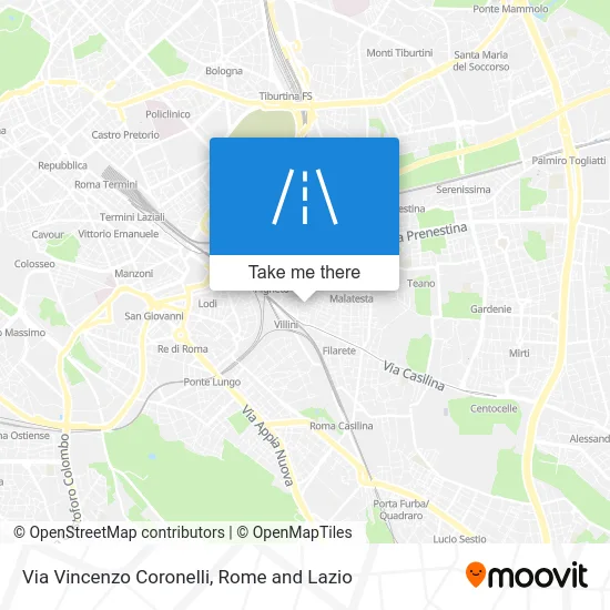 Vincenzo Coronelli Street map