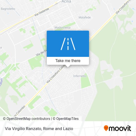 Via Virgilio Ranzato map