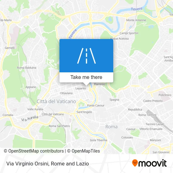 Virginio Orsini Street map