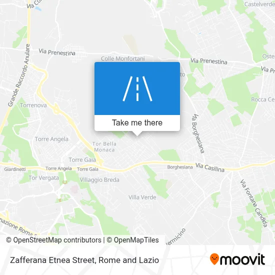 Zafferana Etnea Street map