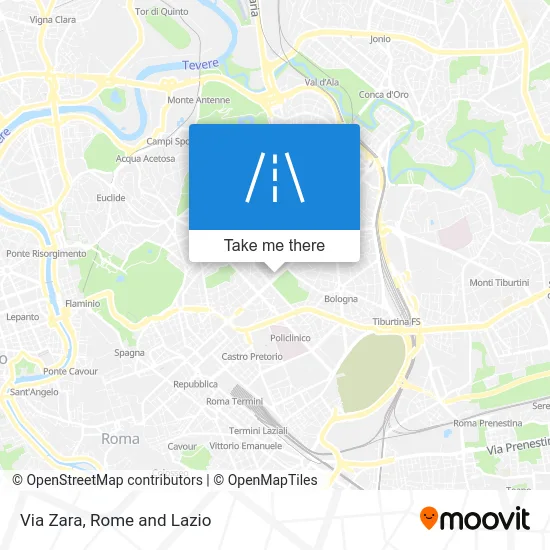 Via Zara map