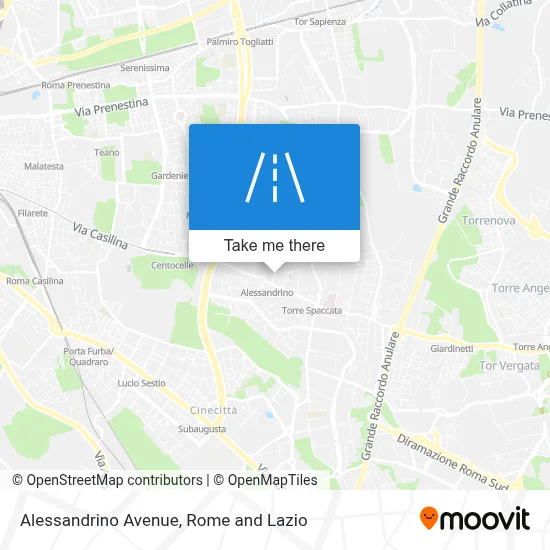 Alessandrino Avenue map