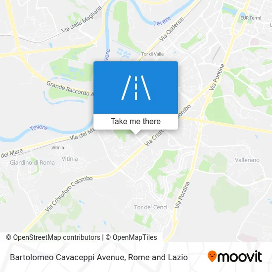 Bartolomeo Cavaceppi Avenue map