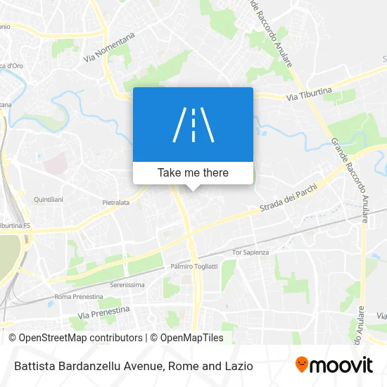 Battista Bardanzellu Avenue map