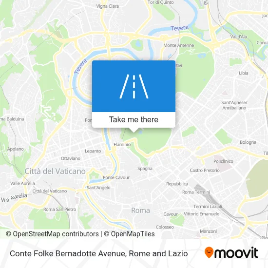 Conte Folke Bernadotte Avenue map