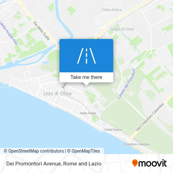 Dei Promontori Avenue map