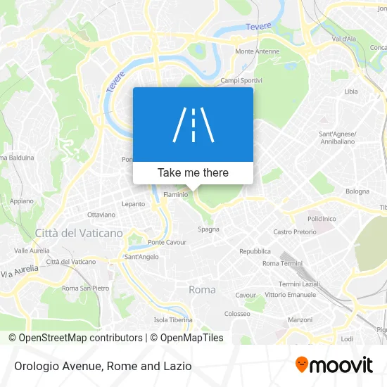 Orologio Avenue map