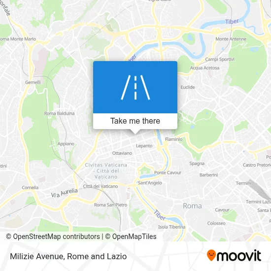 Milizie Avenue map